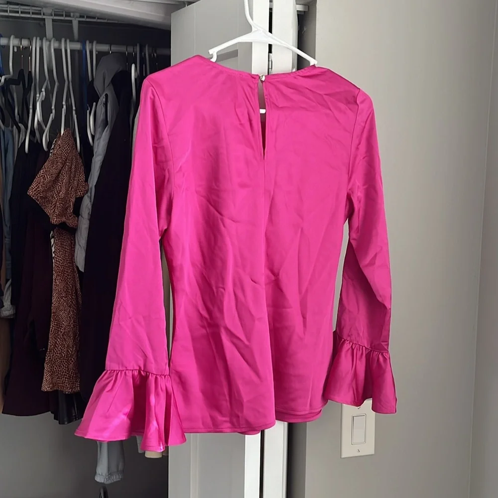 J. Crew Pink Satin Shirt, NWT - Picture 6 of 6